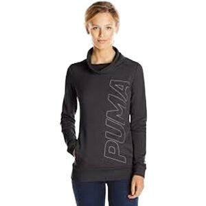 Puma Dry Cell Logo Graphic Roll Neck Kangaroo Pocket French Terry Sweatshirt XL